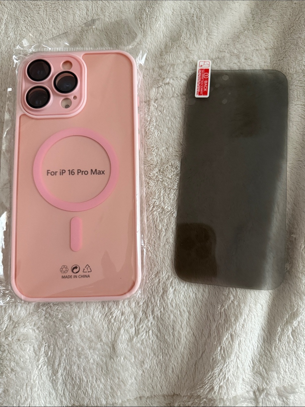 New Pink Silicone Phone Case with Tempered Glass Screen Protector
